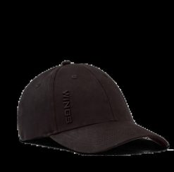 Czapka z daszkiem WINGS UNLEASH BLACK. Czarne czapki męskie Wings, bez wzorów, z bawełny. Za 49.90 zł.