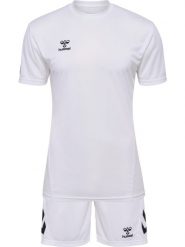 Zestaw koszulka + szorty Hummel Logo. Białe bluzki sportowe damskie HUMMEL, l, z bawełny, na fitness i siłownię. Za 190.00 zł.