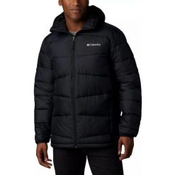 Kurtka zimowa męska Columbia Fivemile Butte Hooded. Czarne kurtki męskie Columbia, l, bez wzorów, z kapturem, narciarskie. Za 619.00 zł.