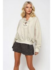 Trendyol Bluza w kolorze beżowym rozmiar: XL. Brązowe bluzy bez kaptura damskie Trendyol, xl, z bawełny. Za 88.02 zł.
