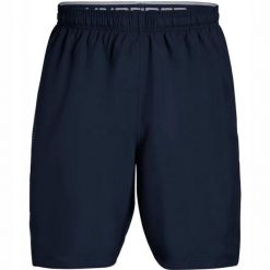 Męskie Szorty Z Grafiką. Niebieskie szorty męskie Under Armour, bez kołnierzyka. Za 150.99 zł.