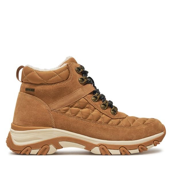 Trapery Caprice. Brązowe trapery damskie Caprice, bez obcasa. Za 299.99 zł.