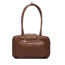 Torebka Guess. Brązowe torebki klasyczne damskie Guess, z aplikacjami, bez dodatków. Za 494.99 zł.