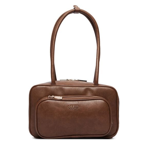 Torebka Guess. Brązowe torebki klasyczne damskie Guess, z aplikacjami, bez dodatków. Za 494.99 zł.