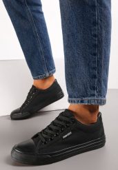 Czarne Trampki Sznurowane przed Kostkę Avanes. Czarne trampki i tenisówki damskie Renee, bez wzorów, przed kostkę. Za 49.99 zł.