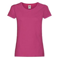 Oryginalna Koszulka Damska. Czerwone bluzki damskie Fruit of the Loom, xl, bez wzorów, bez kołnierzyka. Za 27.99 zł.