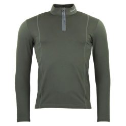 Koszulka termoaktywna z zamkiem Peak Mountain Canevi. Zielone bielizna termoaktywna męska Peak Mountain, l, bez wzorów. W wyprzedaży za 158.00 zł.