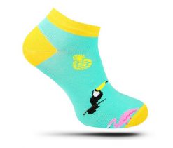 Skarpetki, Stopki, Zielono-Żółte, Flamingi, Tukany, Casualowe, Krótkie -EM Men's Accessories. Zielone skarpetki męskie Em men's accessories, bez wzorów, z bawełny. Za 19.99 zł.