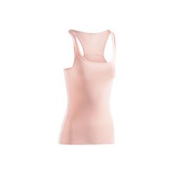 Top Gym & Pilates 500 damski. Szare bluzki sportowe damskie DOMYOS, l, bez wzorów, z bawełny, bez ramiączek. Za 14.99 zł.