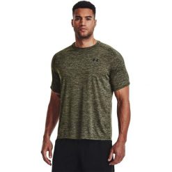 Koszulka fitness męska Under Armour UA Tech. Zielone t-shirty sportowe męskie Under Armour, m, z materiału, bez ramiączek, do biegania. Za 151.60 zł.