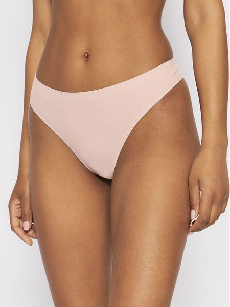 Selmark Stringi One 10601 Beżowy. Brązowe stringi damskie SELMARK, bez wzorów, z syntetyku. Za 49.99 zł.