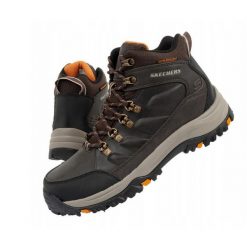 Buty męskie sportowe Skechers Daggett. Brązowe buty sportowe na co dzień męskie Skechers, ze skóry ekologicznej, bez zapięcia. Za 269.00 zł.