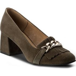 Półbuty LASOCKI 059-01W. Brązowe półbuty damskie Lasocki, bez wzorów, ze skóry, bez obcasa. Za 199.99 zł.