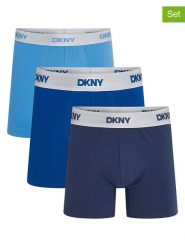DKNY Bokserki (3 pary) w kolorze niebieskim rozmiar: XL. Niebieskie bokserki męskie DKNY, bez wzorów. Za 98.42 zł.