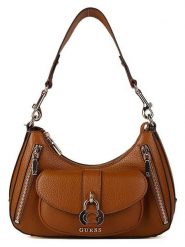 Guess Torebka w kolorze jasnobrązowym - 28 x 18 x 7 cm rozmiar: onesize. Brązowe torebki klasyczne damskie Guess, z aplikacjami, z materiału, bez dodatków. Za 354.95 zł.