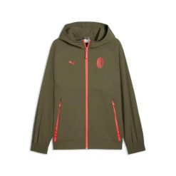 Kurtka dresowa AC Milan 2026/27. Zielone kurtki treningowe męskie Puma, m, bez wzorów, z dresówki, do piłki nożnej. Za 389.50 zł.