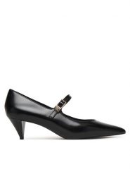 Tommy Hilfiger Szpilki Low Pump Abrasivato FW0FW09321 Czarny. Czarne szpilki Tommy Hilfiger, bez wzorów, ze skóry, bez obcasa. Za 569.99 zł.