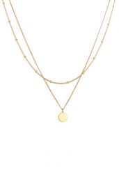 Elli Damski wisiorek płytkowy Basic 2 warstwowy w srebrze 925 Sterling Silver Naszyjniki 1 ct. Szare naszyjniki damskie Elli, na co dzień, srebrne. Za 283.99 zł.