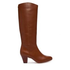 Kozaki LAUREN RALPH LAUREN. Brązowe kozaki damskie Lauren Ralph Lauren, bez obcasa, na słupku. Za 1,499.00 zł.