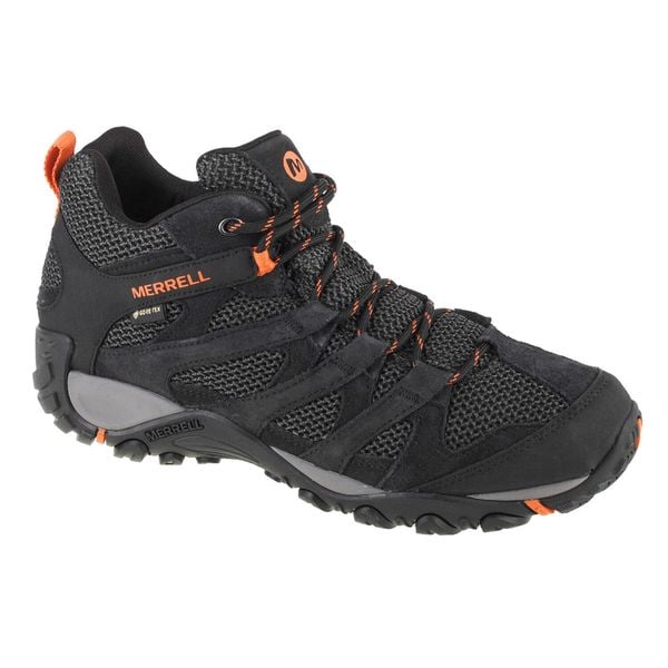 Buty trekkingowe męskie Merrell Alverstone. Czarne buty trekkingowe męskie MERRELL, z gumy, bez zapięcia, trekkingowe. Za 496.00 zł.