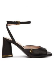 Coccinelle Sandały C-Everyday E4 U1L 18 02 01 Czarny. Czarne sandały damskie Coccinelle, bez wzorów, ze skóry, bez obcasa, na słupku. Za 899.99 zł.