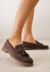 Brązowe Mokasyny VICES ze Skórzaną Wkładką i Frędzlami Leuconisse. Brązowe mokasyny damskie Born2be, z jeansu. Za 89.99 zł.