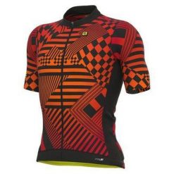 Koszulka rowerowa męska Alé Cycling PR-S Checker. Czerwone t-shirty sportowe męskie ALÉ CYCLING, l, bez ramiączek, rowerowe. W wyprzedaży za 448.99 zł.