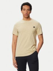 Beverly Hills Polo Club T-Shirt W126-BHMTS-1024-39X Beżowy Regular Fit. Brązowe koszulki polo męskie Beverly Hills Polo Club, m, bez wzorów, bez ramiączek. Za 89.99 zł.