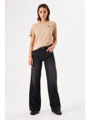 Garcia Dżinsy "Celia" - Wide fit - w kolorze czarnym rozmiar: W29. Czarne jeansy damskie Garcia, z podwyższonym stanem. Za 217.99 zł.