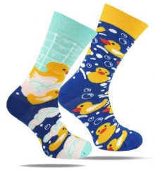 Skarpetki Bawełniane - Tematyczne - Kaczki w Kąpieli. Skarpetki męskie His Story, bez wzorów, z bawełny. Za 29.99 zł.