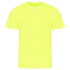 Gładka Koszulka Unisex Dla Dorosłych. Żółte bluzki damskie JUST COOL, bez wzorów, bez kołnierzyka. Za 44.99 zł.