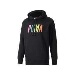 Bluza sportowa męska Puma Swxp Graphic. Czarne bluzy sportowe męskie Puma, bez wzorów, z dresówki, sportowe, bez kołnierzyka, bez ramiączek. Za 422.00 zł.