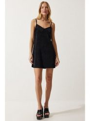 Happiness Istanbul Sukienka w kolorze czarnym rozmiar: 34. Czarne sukienki damskie Happiness Istanbul, bez wzorów, bez kołnierzyka, bez ramiączek, mini, rozkloszowane. Za 60.99 zł.