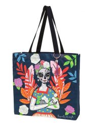Moses. Shopper bag "Santa Muerte" ze wzorem - 37 x 38 x 13 cm rozmiar: onesize. Shopper bag damskie moses., bez wzorów, z bawełny, na ramię, bez dodatków. Za 89.80 zł.