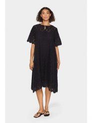 SAINT TROPEZ Sukienka w kolorze granatowym rozmiar: XS. Niebieskie sukienki damskie Saint Tropez, na co dzień, xs, bez wzorów, z koronki, bez kołnierzyka, bez ramiączek, midi, proste. Za 130.99 zł.