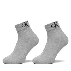 Skarpety krótkie Calvin Klein Jeans. Szare skarpetki męskie Calvin Klein Jeans, bez wzorów, z jeansu. Za 59.99 zł.
