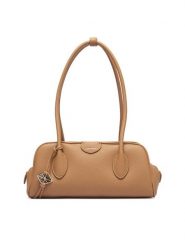 Calvin Klein Torebka Emblem Trio Pebble Shoulder Bag LV04F3743G Beżowy. Brązowe torebki klasyczne damskie CALVIN KLEIN, bez wzorów, ze skóry, bez dodatków. Za 649.99 zł.