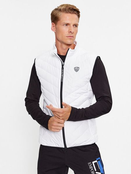 EA7 Emporio Armani Kamizelka 8NPQ02 PNE1Z 1100 Biały Regular Fit. Białe kamizelki męskie EA7 Emporio Armani, l, z syntetyku. Za 839.99 zł.
