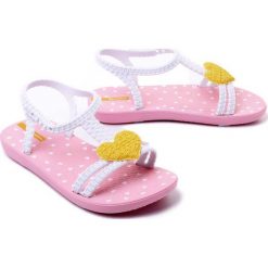 IPANEMA 81997 BABY 25856 pink/white, sandały dziecięce, rozmiary 21-27,5. Czerwone buciki dla niemowląt Ipanema, na lato, bez zapięcia. Za 45.00 zł.
