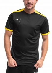 Koszulka męska Puma teamLIGA Jersey. Czarne t-shirty sportowe męskie Puma, na jesień, l, z jersey, bez ramiączek, na fitness i siłownię. Za 86.99 zł.