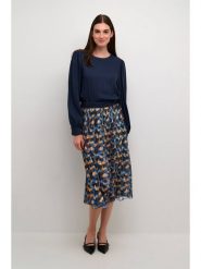 CULTURE Sukienka "Carly" w kolorze granatowo-pomarańczowym rozmiar: XL. Niebieskie sukienki damskie Culture, xl, bez wzorów, z wiskozy, bez kołnierzyka, bez ramiączek, midi. Za 223.99 zł.