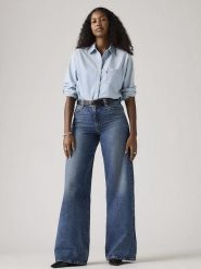 Levi's Dżinsy - Wide leg - w kolorze niebieskim rozmiar: W27/L33. Niebieskie jeansy damskie Levi's, z podwyższonym stanem. Za 309.95 zł.