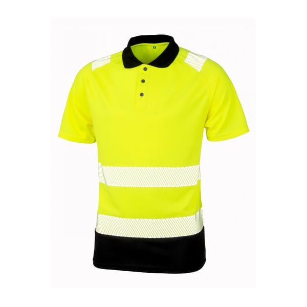 Koszulka polo z recyklingu Result. Czarne bluzki damskie RESULT, bez wzorów, bez kołnierzyka, bez ramiączek. Za 181.00 zł.