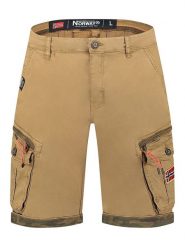 Geographical Norway Bermudy "Parento" w kolorze jasnobrązowym rozmiar: S. Brązowe szorty męskie Geographical Norway, bez wzorów. Za 105.38 zł.