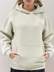 Bluza hoodie z nadrukiem - zielony. Zielone bluzy bez kaptura damskie Sinsay, l. W wyprzedaży za 29.99 zł.