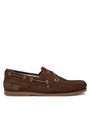Tommy Hilfiger Półbuty Th Boat Shoe Core Suede FM0FM05387 Brązowy. Brązowe półbuty męskie Tommy Hilfiger, ze skóry, bez zapięcia. Za 339.99 zł.