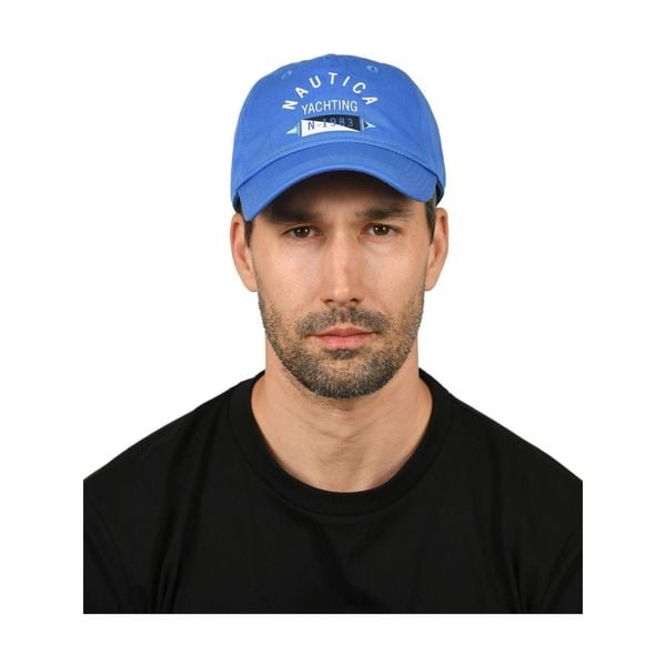 Czapka z daszkiem Nautica Artic Strapback. Niebieskie czapki męskie Nautica, bez wzorów. Za 99.00 zł.