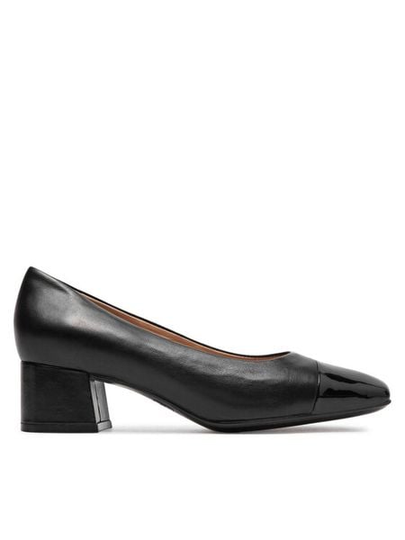 Caprice Czółenka 9-22305-42 Czarny. Czarne czółenka damskie Caprice, bez wzorów, ze skóry, bez obcasa. Za 168.99 zł.