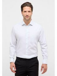 Eterna Koszula - Modern fit - w kolorze biało-zielonym rozmiar: 45. Białe koszule męskie Eterna, bez wzorów, z bawełny, bez kołnierzyka, bez ramiączek. Za 101.23 zł.