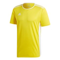 Koszulka piłkarska adidas męska Entrada 18. Żółte t-shirty sportowe męskie Adidas, m, z jersey, bez ramiączek, do piłki nożnej, climalite (adidas). Za 90.90 zł.